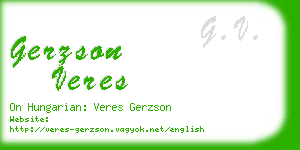 gerzson veres business card